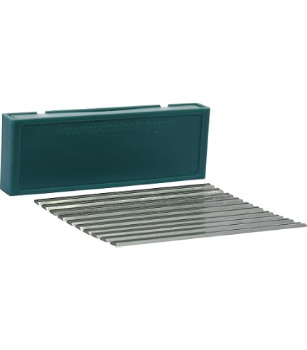 Lot De 10 Lames De Rabot HSS - 75,5x5,5x1,1 Mm - Compatible Black & Decker, Bosch, Metabo Et Autres