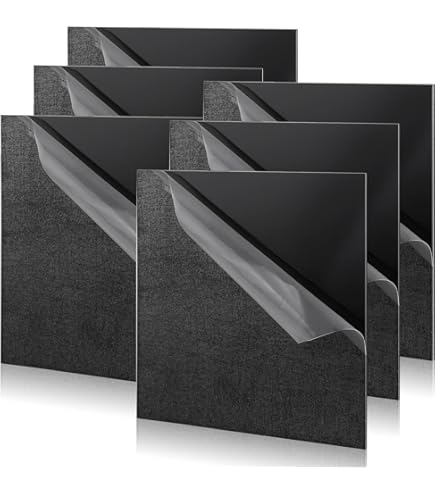 DARENYI Acrylplaten 30x30 Cm - Zwart Plexiglas 2,5 Mm Voor Knutselen Of Projecten