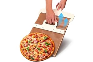 AOIUENOK Pelle À Pizza Coulissante - Pala Pizza Scorrevole, Antiadhésive Qui Transfère Parfaitement A Pizza, Pelle À Pizza avec Poigné,