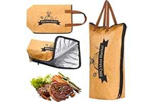 LUMOOM 21in Coperta Da Grill Per Il Riposo Della Carne, Coperta Riutilizzabile Per Brisket, Coperta BBQ Con Cerniera, Borsa Termica Per Il Riposo Della Carne, Coperta BBQ Impermeabile