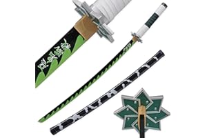 LQZJG Anime Espada de bambú Cosplay，Shinazugawa Sanemi Espada Katana 103 cm/40 Pulgadas