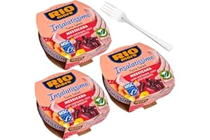 TUWELLS Rio Mare - Insalatissime – Mexican Style Tuna Salad 160g with Fork - Pack of 3