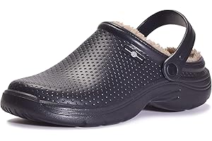 Eagsouni Pantofole Uomo Donna Zoccoli e Sabot Impermeabile Ciabatte da casa Pelliccia Foderato Pantofola Scarpe da Giardino Inverno