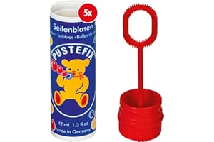 Pustefix Soap Bubbles Set - 5 x Classic 42 ml Rainbow Bubbles - Wedding, Birthday, Children's Day