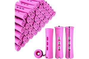 HZHSSG 30 Pièces Permanente Cheveux Boucle Kit de Taille Moyenne, Bigoudis Cheveux de 0,75 Pouce,Kits de Perm à Bigoudi pour Femmes,pour Cheveux Naturels Longs Cheveux Courts Outil de Coiffure Bigoudis