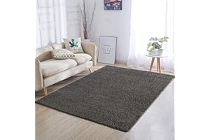 ARREDITALY Tappeto Shaggy A Pelo Lungo Antiscivolo Moderno Per Salotto Camera Soggiorno In Diversi Colori E Misure, Colore Intenso e Brillante (60 x 100 Cm, Antracite)