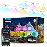 Govee permanent utomhusbelysning, RGBIC utomhusbelysning med 72 scenlägen, 45 m med 108 LED-takljus IP67 Vattentät för fest,