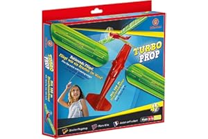 GÜNTHER FLUGSPIELE- Paul Günther 1333-Jeu Turboprop, Forme d'avion avec poulie, 100 m de Corde à cerf-Volant, env. 48 x 21 cm, Convient aux Enfants à partir de 6 Ans, 1333, Multicolore