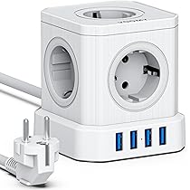 ARCELI Multiprise, Prise Multiple Cube Prise Murale, 4000W Multiprise