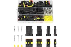LDERFIV 352 Pcs Connettori Elettrici Impermeabili, Connettore del cavo dell'auto, 1 2 3 4 Pin Connettore Stagno Connettore,Connettore rapido impermeabile, Connettore per Terminali Elettrici Plug per Auto