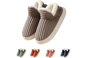 Lemooner Chaussons Femme Hiver, Chausson Chaud Femme, Antidérapantes et Confortables en Peluche forme de pantoufles d'hiver et pelucheuses pour la maison