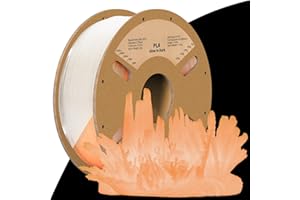 Enisina Glow in the Dark filament 1,75 mm, dokładność pomiaru +/- 0,03 mm, szpula 1 kg, pomarańczowy