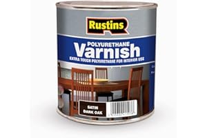 Rustins Polyurethane Varnish Dark Oak Satin, 500 ml