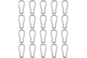 ‎YOOSSO 20 Stück&50 Stück Karabiner, 40x4 mm Karabinerhaken Klein Aluminiumkarabiner Schlüsselanhänger Karabiner Carabiner Anschluss für Rucksack Gürtel Zelt Camping Reisen