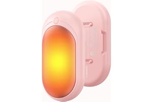 VEGER Calentador de manos recargable, 3000 mAh × 2, ideal para exteriores, paseos, boulen y más (rosa)