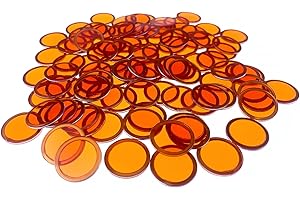 ACPOPBM 100 Jetons de Loto avec Anneaux Métalliques - Accessoires de Jeu d'Échecs Transparent pour Les Amateurs de Bingo