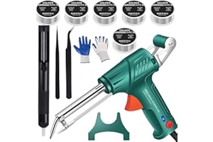 Aolawco Schweissgerät Klein, Sechsteiliges Set, Multifunktionale Handschweißgerät, Schweißpistole für Ultrafeine Werkzeuge mit 6 Rollen ErsatzlöTdraht