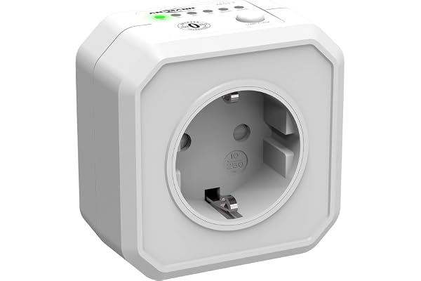 ANSMANN Prise programmable AES1 – Prise minuteur à économie d’énergie avec compte à rebours – Prise réglable à intervalle de temps sélectionnable pour radiateur soufflant, fer à repasser, etc – Blanc