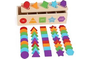 KMTJT Montessori Zabawka | sortowanie kolorów i układanie w stos, odpowiednia zabawka edukacyjna dla małych dzieci w wieku 1-3 lat | zabawka edukacyjna jako prezent dla 2-letnich chłopców i