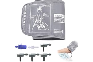 BANJIABB 7 manicotti di ricambio per pressione sanguigna, 22 – 52 cm, grande manicotto per sfigmomanometro con 6 articolazioni, manicotto per pressione sanguigna superiore del braccio, manicotto di ricambio