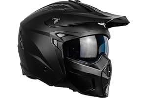 One by Camamoto | Casco Scooter e Moto, Track Jet, Nero Opaco, Integrale con Mentoniera Estraibile, Omologato ECE R22-06, Taglia XL (60 cm)