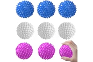 ELEVAPULSE 9 Stück Trocknerbälle, Waschball für Waschmaschine, Wiederverwendbare Dryer Balls, Umweltfreundliche Waschkugeln, Trocknerkugeln für Trockner und Wäschetrockner