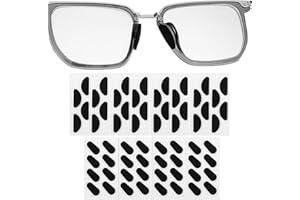 EUPHHONYCS 64 Paar Schwarz Schaumstoff Brillen Nasenpad Ersatz Selbstklebend Rutschfest Brillen Aufkleben auf Kunststoffrahmen Dünne Nasenpad Klebrig Anti-Rutsch Unterstützung Nasenpads für Sonnenbrillen Brillen