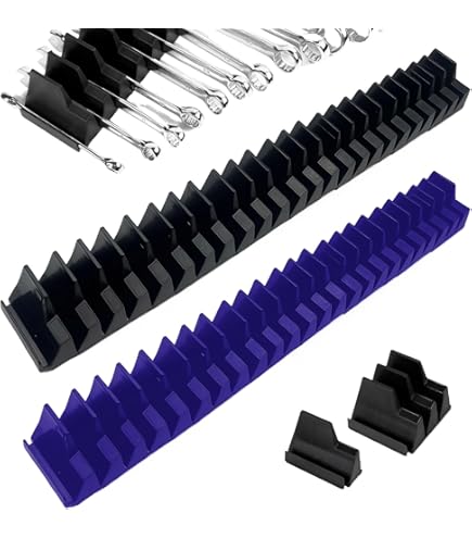 KS Tools Supporto Per Chiavi Orizzontale - 8 Fori Per Chiavi 10mm - Zincato Con Viti Incluse