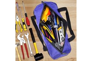 ZffXH - Bolsa de herramientas con cremallera, 2 unidades, impermeable, portátil, de mano, de tamaño mediano, organizador de almacenamiento de taladro resistente, bolsa de herramientas multiusos para