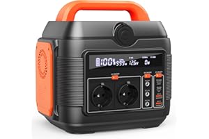 Centrale elettrica portatile 600W, batteria al litio SANFOU 576Wh, 230V/600W (picco 1200W), accumulatore di energia mobile con uscita AC/USB, generatore di energia per viaggi/campeggio/emergenza