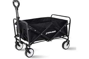 WALDEN Carrello pieghevole pieghevole da spiaggia con grande capacità, robusto carrello pieghevole portatile, carrello pieghevole per sport, shopping, campeggio