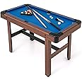 COSTWAY 4FT Pool Table, Wooden Billiard Table with 16 Balls, 2 Cues, 2 Chalks, Triangle Rack & Brush, Home Party Gathering Snooker Table Game Set for Kids Adults