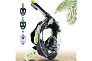 Khroom Máscara de esnórquel Segura para CO2 Probada por DEKRA máscara Facial Completa | Seaview X - máscara de Buceo para Adultos y niños