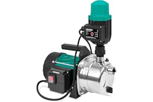 VONROC Pompe à Eau Automatique d'Arrosage 1000W, 3500l/h - 4,4 bar, Puissance Aspiration 8m - Hauteur max. 44m - Pompe à Eau Électrique Acier Inoxydable - Pompe de Jardin, pour 2 ou 4 Arroseurs