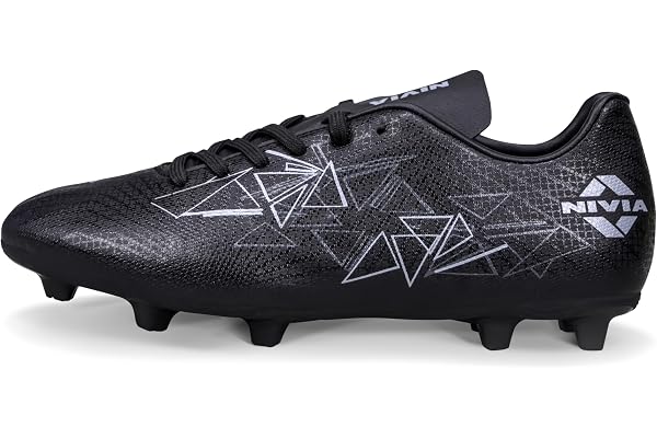 Nivia Carbonite 7.0 Football Stud for Men, TPU Sole with Synthetic Leather Upper, Die Cut Lightweight Insole, Ideal for Soft