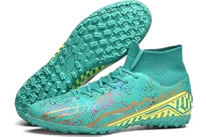 WEJIESS Botas de fútbol para jóvenes Botas de fútbol para Hombres al Aire Libre Botas de fútbol para Hombres High Top Zapatos de fútbol para niños Turf Fútbol Profesional Zapatos Deportivos