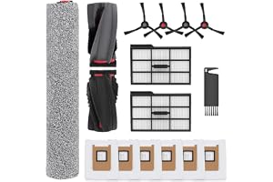 Replacement Parts for Eufy E25 Omni / E28 Omni Robot Vacuum Cleaner Accessories, 1 Rolling Brush, 1 Roller Mop, 2 Filter,4 Side Brush, 6 Dust Bag