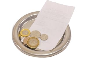 Chef-hub Stainless Steel Tip Tray, Bill Presenter, Money Dish, Cash Holder for Cafe's & Restaurants - 14Cm - Pack of 10