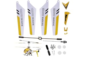 XJKLBYQ Pièce de Remplacement de l'hélicoptère RC, pièces de Jouets d'hélicoptère élégant en Jaune bricol