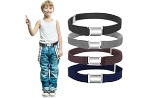 bssmmai 4 Stück Elastischer Gürtel Kinder, Einstellbarer Stretchgürtel, Kindergürtel mit Magnetschnalle, Stretch Kinder Gürtel für Jungen Mädchen Jeans Shorts Hosen Kleid