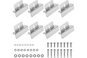 FUNNYTEK 8PCS Solar Panel Mounting Bracket Holder, Aluminum Solar Panel Z Brackets Roof Solar Panel Brackets with Nuts & Screws for Motorhome, RV, Boat, Wall, Yacht and Other Off Gird Installation Silver