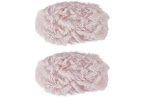 BEEFLYING 2 Rotoli Supermorbido Peluche Chunky Fluffy Faux Fur Pelliccia Imitazione Lana di Mink per Crochet Knit