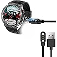Compatible for IOWODO Smartwatch Women Men 1.39 Inch W50 Charger, Blueshaweu 2 Pin Magnetic USB Replacement Charging Compatible with Blackview W50 / IOWODO W50 Smartwatch (Black)