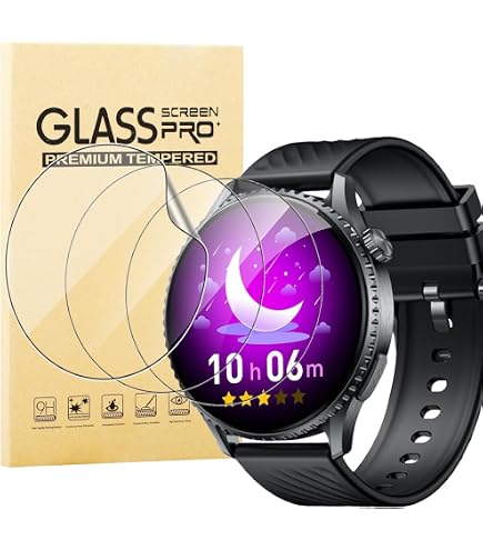 MBROS Compatibile per [3 Pezzo Protettive] 9H Vetro Temperato Pellicole Protettive Compatibile per IFMDA Smartwatch Uomo 1,45 S100 (3 Pezzo