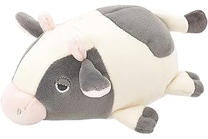 LIV HEART Nemu Nemu Animals 6243007 - Peluche a forma di mucca Molly, extra morbido e morbido, progettato in Giappone, misura S, 11 cm