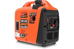 AIVOLT 1200W Petrol Inverter Generator 4 Stroke Portable Silent Suitcase Generator for Camping, Home Use - True Sine Wave, Super Lightweight, Ultra Quiet