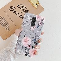 Kompatibel mit Huawei Mate 20 Lite Hülle,Handyhülle Huawei Mate 20 Lite Blumen Blätter Ultradünn TPU Silikon Hülle…