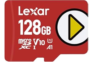 Lexar PLAY Carte Micro SD 128Go, Carte microSDXC UHS-I, Jusqu'à 160 Mo/s en Lecture Carte microSD, U1/V10/A1/C10 Carte TF Compatible avec Nintendo Jeux Switch/Smartphone/Tablette (LMSPLAY128G-BNNAG)