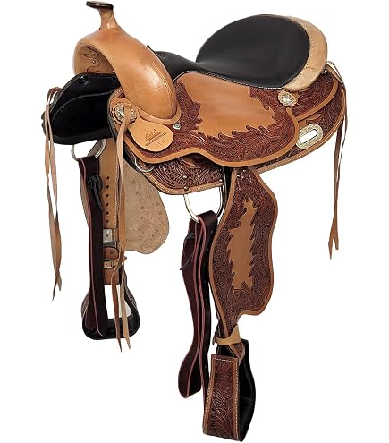 Baumloser Westernsattel PORTLAND ECO aus Büffelleder mit Klettkissen | A&M Reitsport