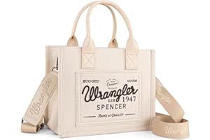 Montana West Wrangler Tote Bag for Women Retro Canvas Top Handle Purses and Handbags